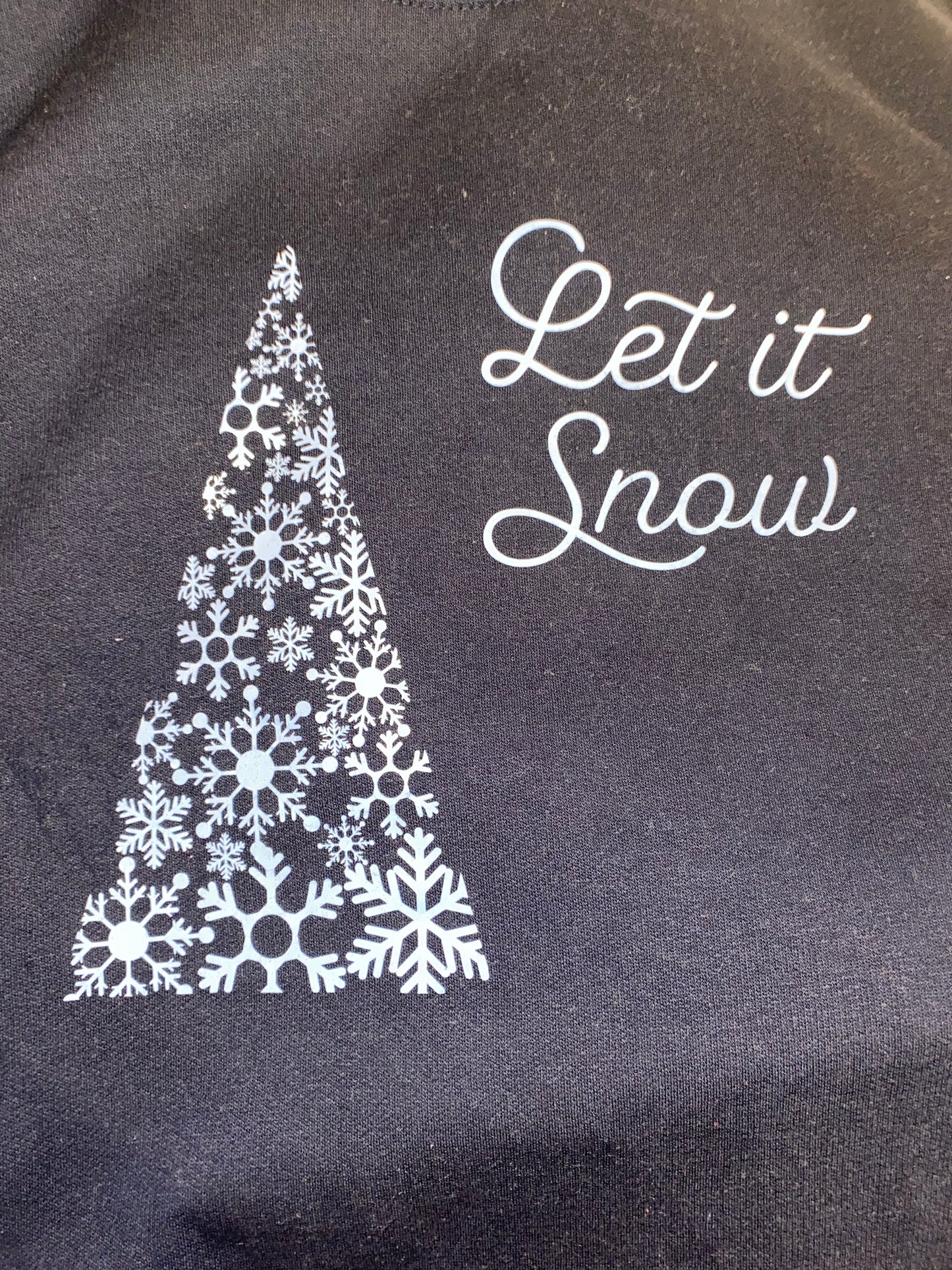 Let It Snow Christmas Jumper navy size XL