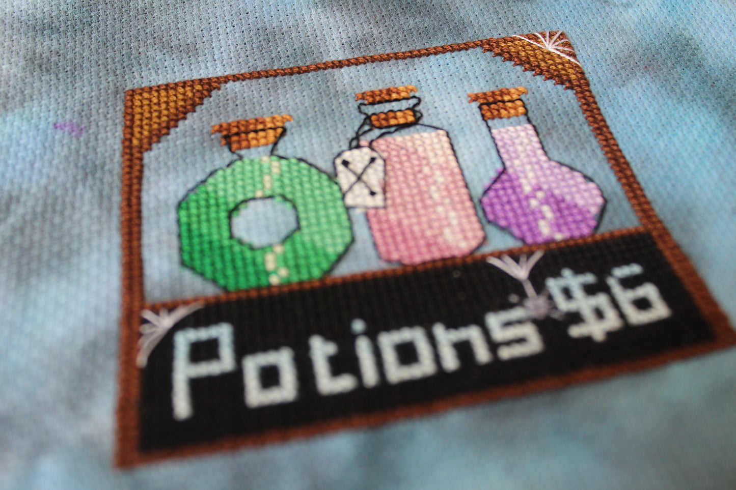 Brewing Potions cross stitch pattern PDF