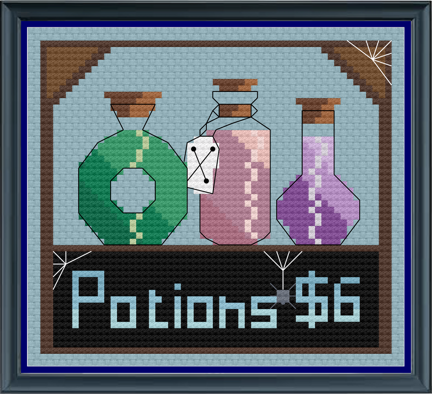Brewing Potions cross stitch pattern PDF