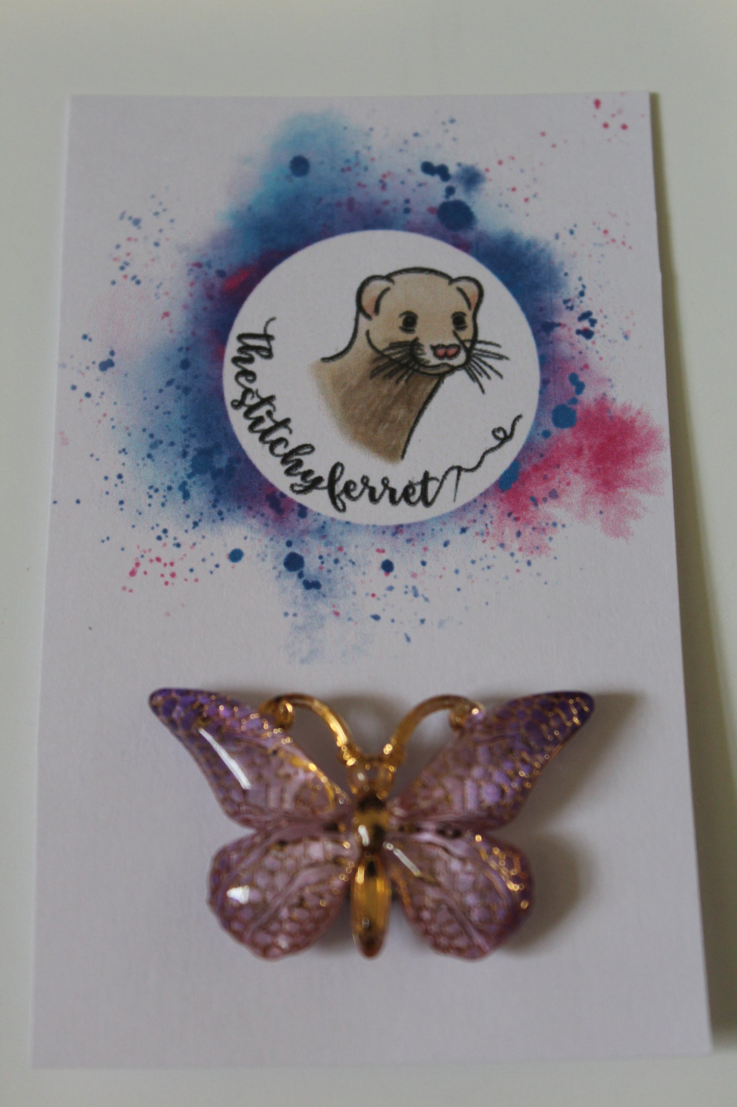 Purple Jewel Butterfly Needle Minder