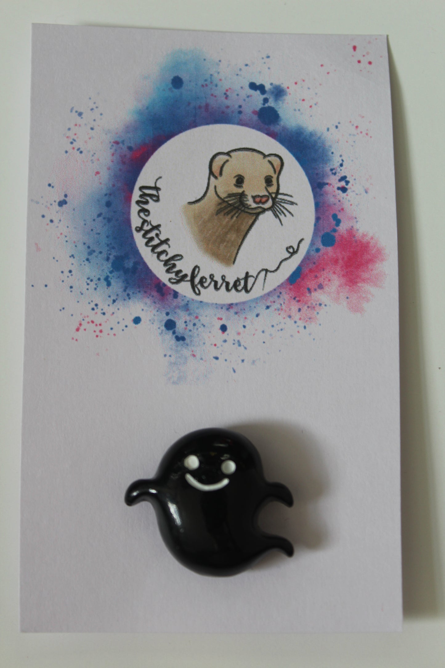 Black Cute Ghost Needle Minder