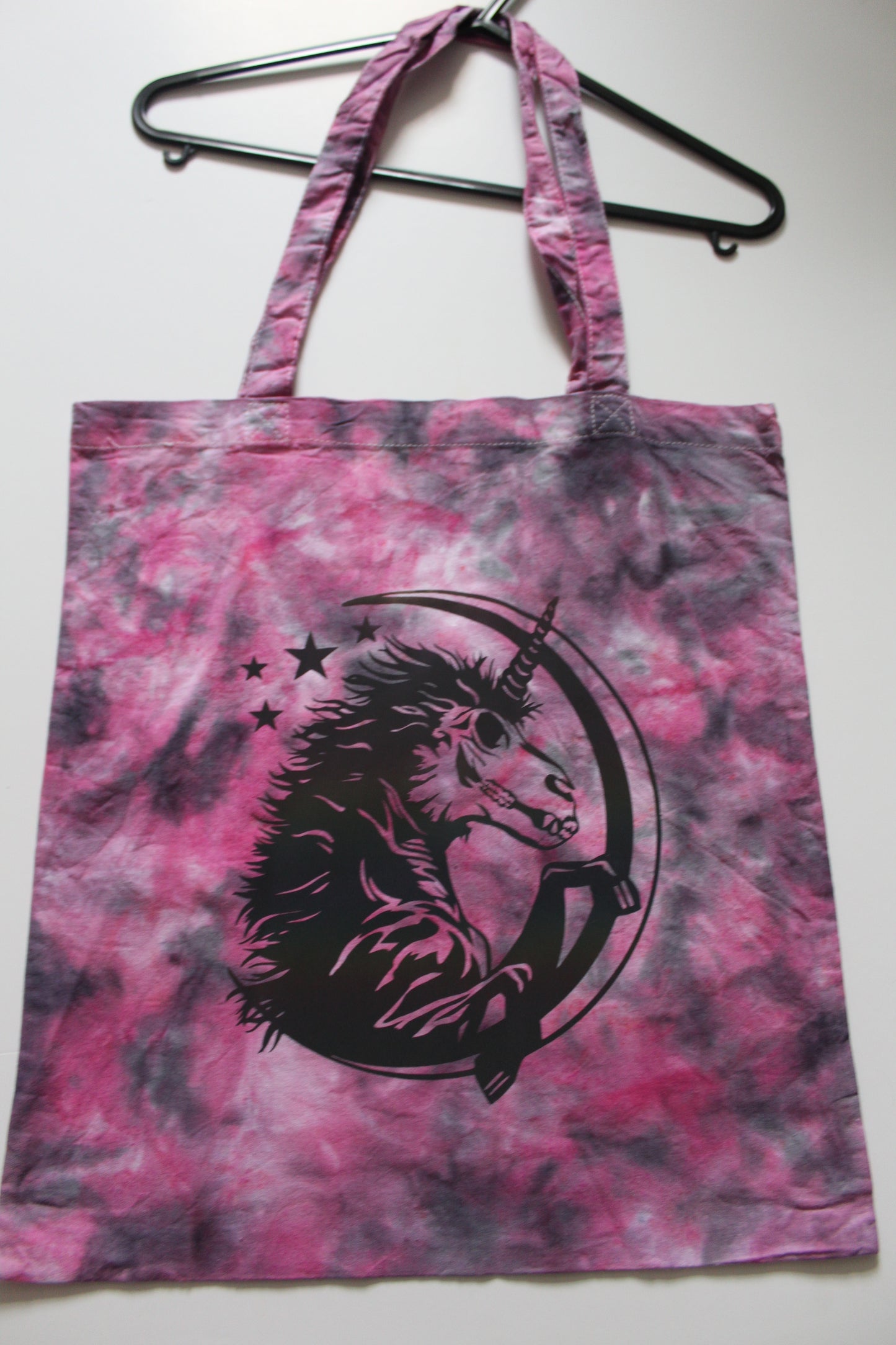 Rainbow reflective unicorn tote bag