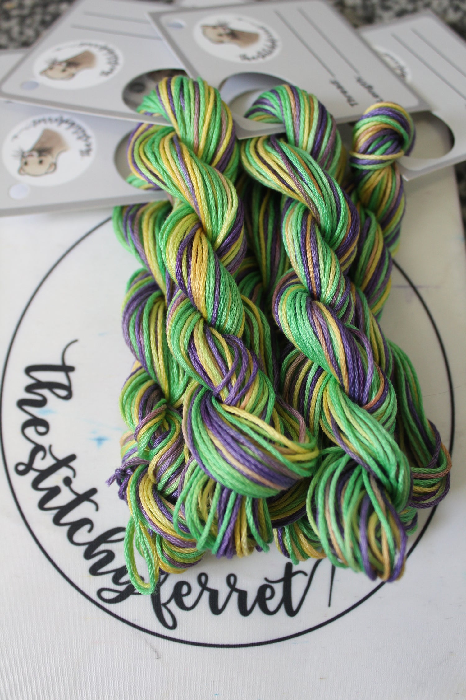 Hand dyed 6 strand cotton