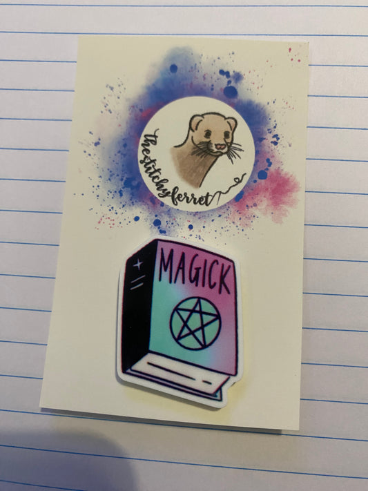 Magick book needle minder