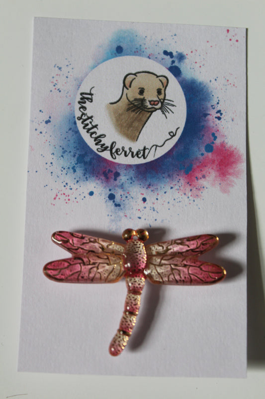 Pink Jewel Dragonfly Needle Minder