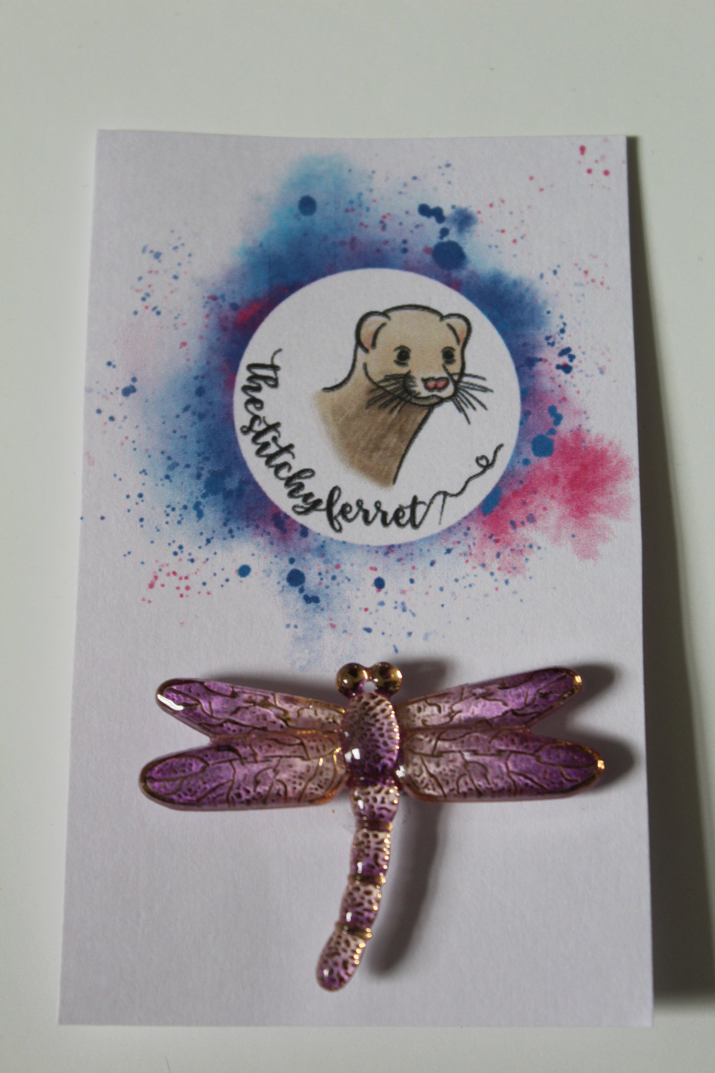Purple Jewel Dragonfly Needle Minder