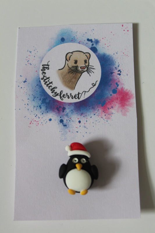 Christmas Hat Penguin Needle Minder