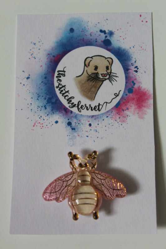 Pink Jewel Bee Needle Minder