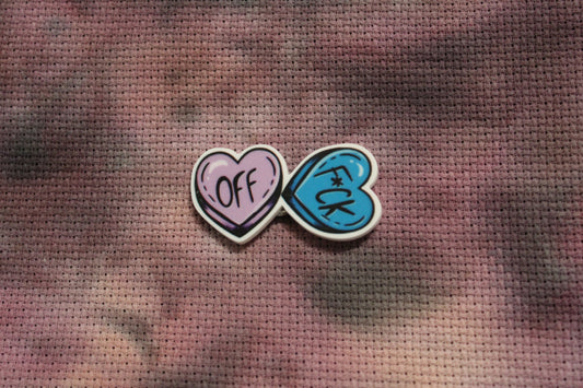 F*ck Off Love Heart Needle Minder