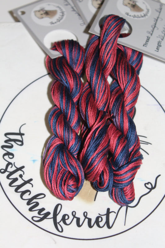 Burgundy Blues 20 metre 6-strand floss