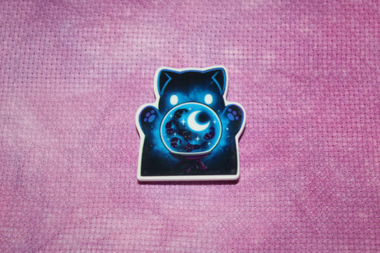 Blue Galaxy Cat Needle Minder