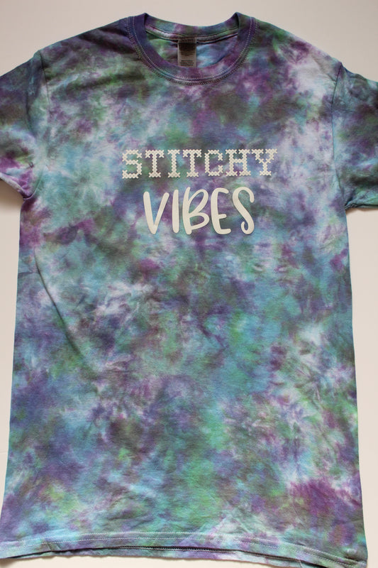 Stitchy Vibes Hand Dyed T-shirt Size Small
